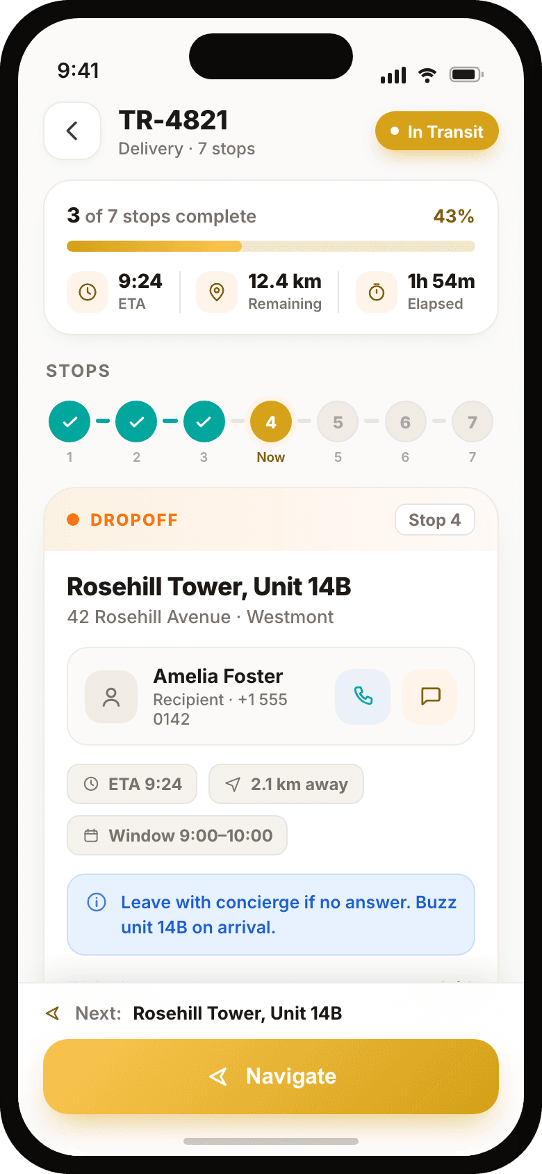 Cooriroo driver app — Trips & Stops
